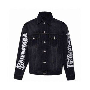 Balenciaga men's black denim jacket